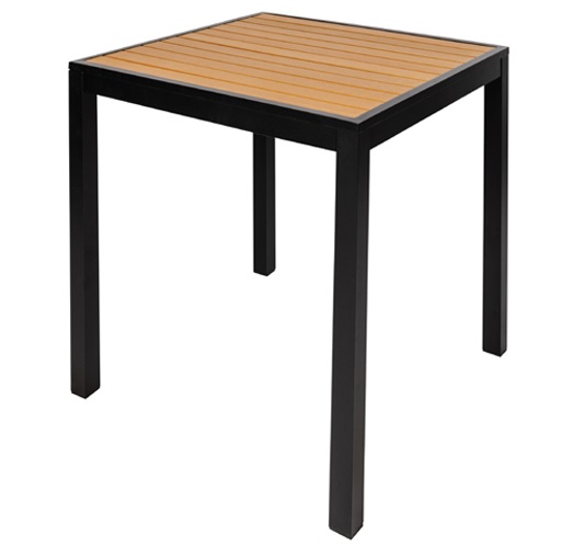BFM Longport 4-Leg Bar Height Bolt-Down Table 32x48 Black Frame